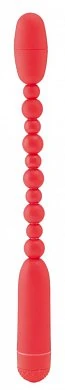 Вибратор анальный красный Размер длина 19 см диаметр 2 см Тип батареек 2 х ААА Материал АВС п
