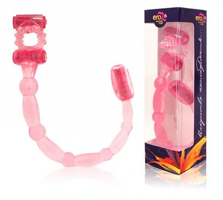 Кольцо эрекционное с вибрацией и анальным стимулятором.