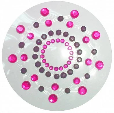 Украшение на сосок черно-розовое Ширина (диаметр) - 5 см