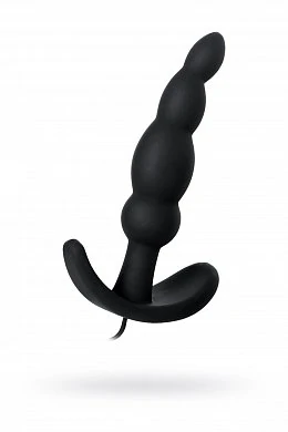 Стимулятор простаты For Pearls D-PENG с пультом ДУ силикон черный 11  см