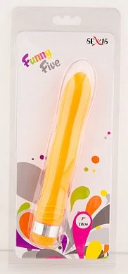 Вибратор водонепроницаемый. Цвет: оранжевый. Размер: длина 18 см, диаметр 2,5 см.