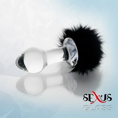 Втулка анальная с хвостиком длиной 95 см Материал стекло