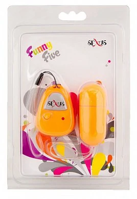 Виброяйцо с дистанционным управлением длиной 7 см. Цвет: оранжевый.