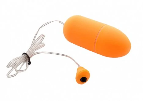 Виброяйцо длиной 8 см. Цвет: оранжевый.