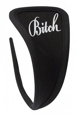 Стринги без бретелек и лямок (С-string) черного цвета с вибростимулятором клитора,