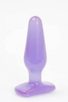 нальная пробка среднего размера из прозрачного фиолетового плотного материала. 