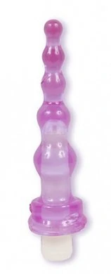 Анальный вибратор в виде елочки из нежного скользкого прозрачного материала.