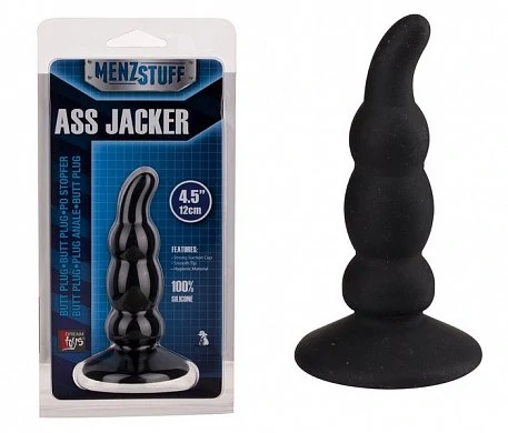 Игрушка выполнена из 100% силикона, снабжена мощной присоской, имеет гладкий наконечник.