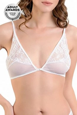 Бралетт Erolanta Odette с застежкой спереди белый 54-56