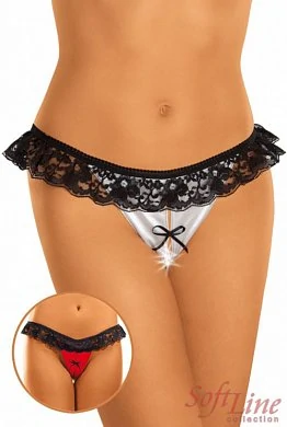 Трусики с разрезом. Цвет: белый. Рамер: S/L.