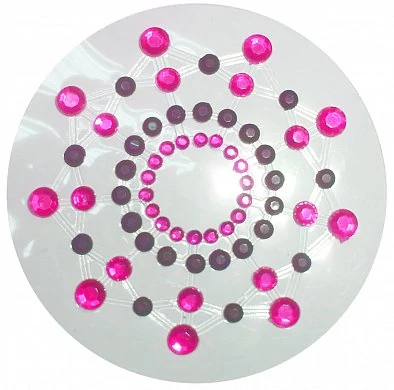 Украшение на сосок черно-розовое. Ширина (диаметр) - 5 см.