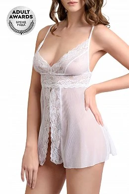 Комбинация Erolanta Nataliya с разрезом спереди белая 42-44