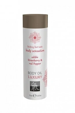 Съедобное масло для тела Клубника & Красный перец 75 мл