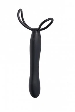 Насадка - фаллоимитатор с эластиными кольцами для двойного проникновения MOJO