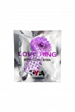 Насадка гелевая с усиками и гладкой головкой фиолетовая 13 см