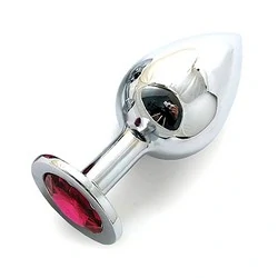Butt Plug большого размера Изготовлен из медицинской стали с шикарными стразами Длина 13 см дм 4
